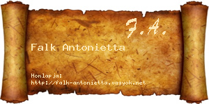 Falk Antonietta névjegykártya